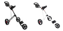 Masters 5 Series 3-Wheel Golf Push Trolley – White