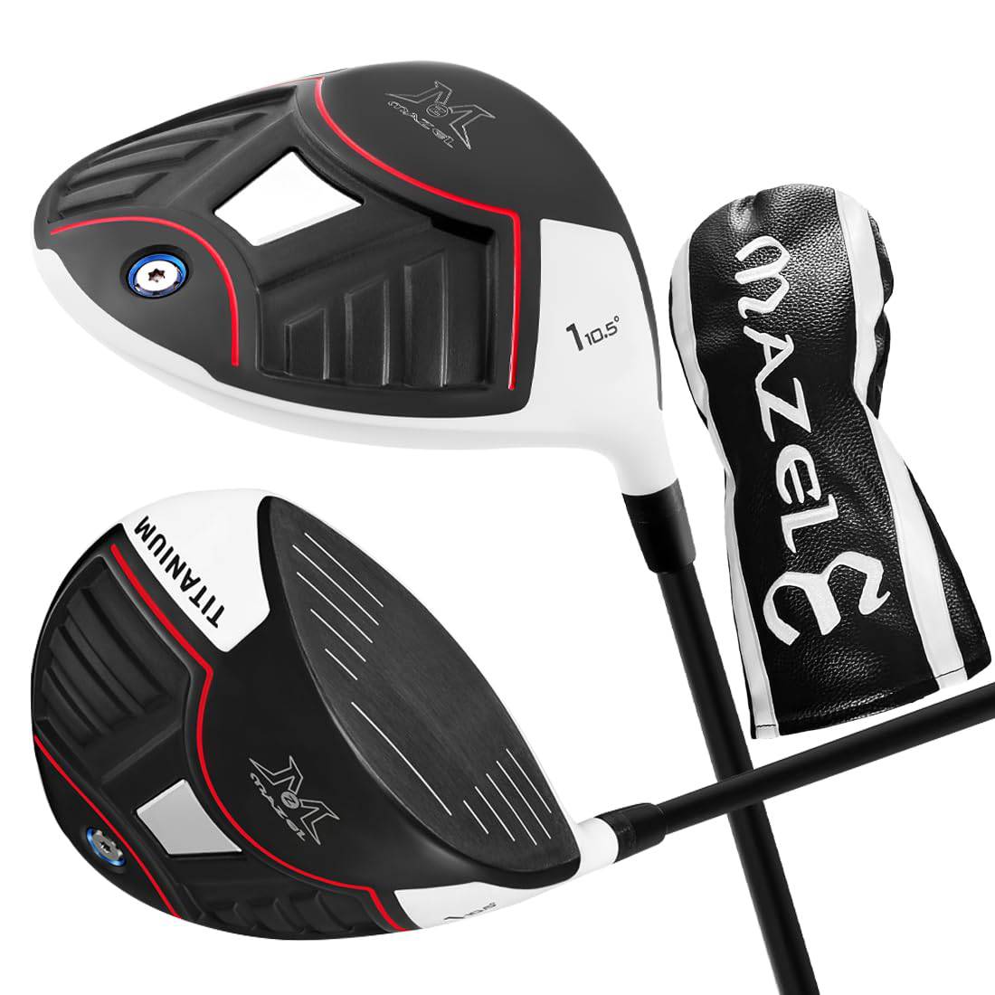 MAZEL Titanium Golf Driver for Men Graphite Shaft 45 Inch Flex Regular ...