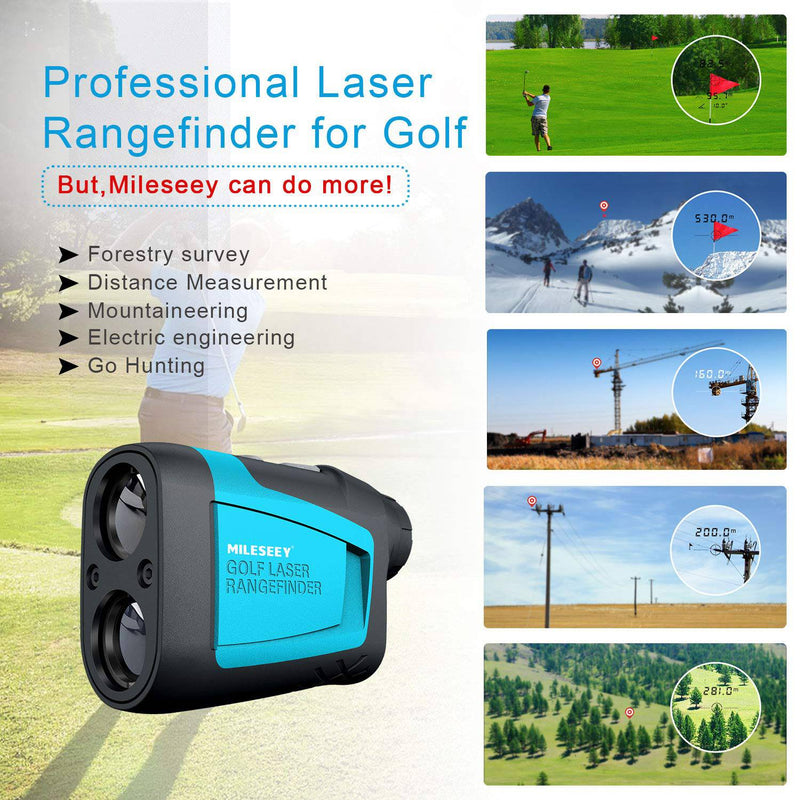 Mileseey Professional Precision 660Yards Golf Range Finder with Slope Compensation,±0.55yard Accuracy,Flag Pin Lock,6X Magnification,Scan Measurement