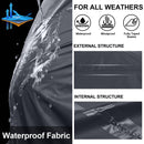 mosingle Men's Waterproof Trousers Lightweight Breathable Rain Overtrousers with Zip Pockets, Waterproof Over Pants