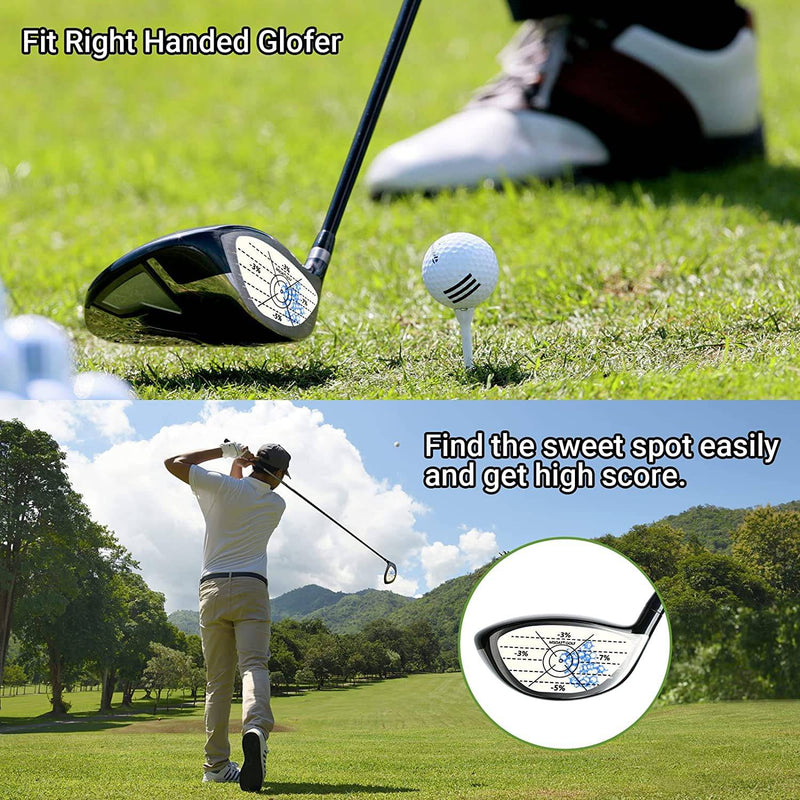 MSOAT Right Handed Golf Impact Tape, 24PCS (18*Irons 4*Wood,2*Putters) Self-Teaching Sweet Spot and Consistency Analysis, Golf Club Face Impact Stickers Ball Hitting Recorder Swing Training Aid