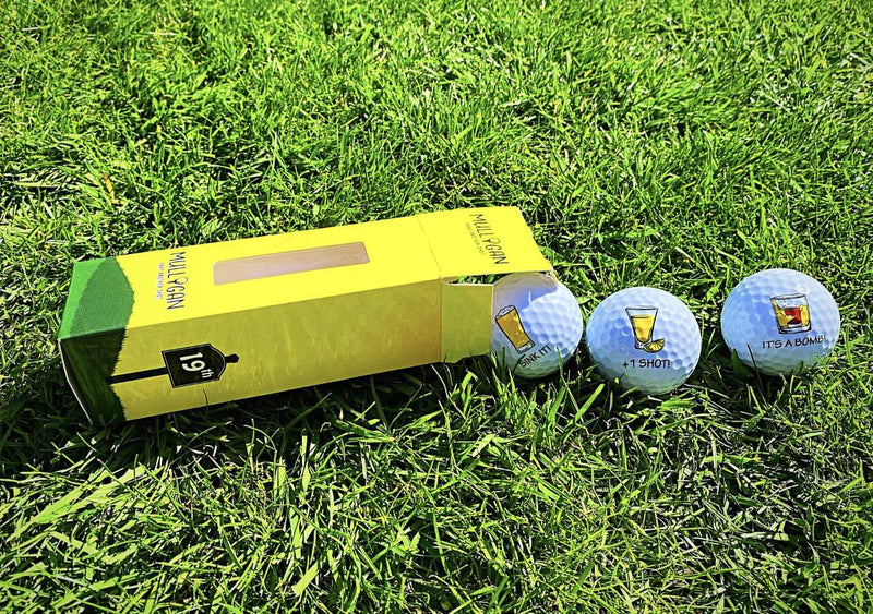 Mullygan Novelty Golf Balls, Funny Golf Gift for Men, Drinking and Pub Golf (Sleeve of 3 Balls)