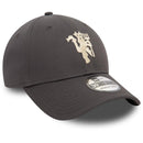 Manchester United Stretch Fit Cap - New Era 39Thirty - Charcoal