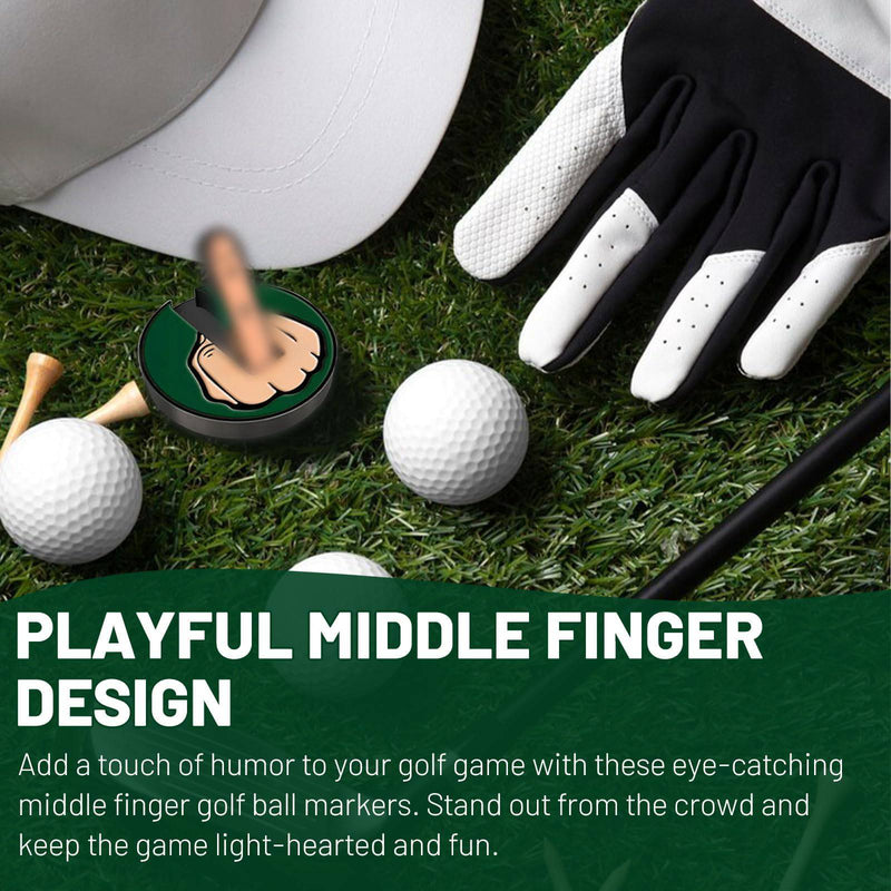 newhsy Magnetic Golf Ball Markers Hat Clip -Finger Salute- Funny Golf Ball Marker Golf Gift for Men Dad Husband Boyfriend Golfer Essential Accessory Present for Golfer