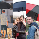 NINEMAX Large Golf Umbrella Windproof Strong 62 Inch,Extra Big Stick Umbrellas Automatic Open - Gents Umbrella Double Canopy (Black)