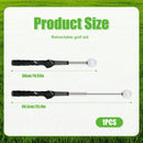 Retractable Golf Training Aid, Practical Swing Trainer Portable Golf Grip Training Aid Stretchable Golf Alignment Sticks for Indoor Practice Warm-up Tempo Chipping Hitting Training (Black)