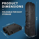 OBEISN Foldable Golf Travel Bag with Wheels – Black