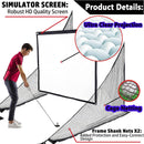 Obokidly Golf Simulator Impact Screen with Sandbags