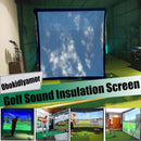 Obokidly Golf Simulator Impact Screen with Sandbags