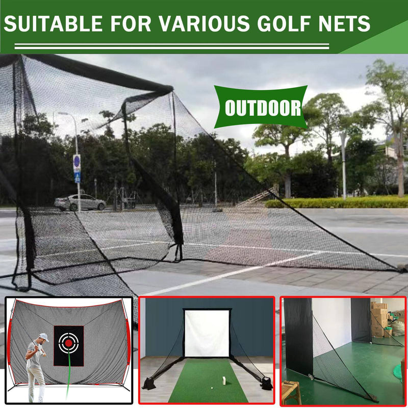 Obokidlyamor 2PCS Shank Net Golf with Two Sandbags+Golf Screen Bag+10pcs Grommet Ropes for Golf Hitting Nets Frame Simulator Impact Screen Sand Bags Side Net (2 PCS Shank Nets)