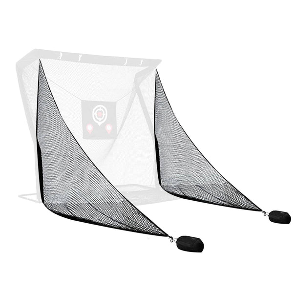 Obokidlyamor 2PCS Shank Net Golf with Two Sandbags+Golf Screen Bag+10pcs Grommet Ropes for Golf Hitting Nets Frame Simulator Impact Screen Sand Bags Side Net (2 PCS Shank Nets)