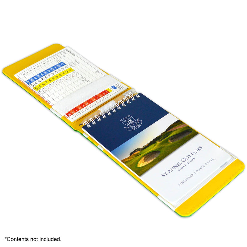 On Par Premium Golf Scorecard Holder - Ostrich, Green/Yellow