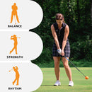 Orange Whip Compact Golf Swing Trainer Aid for Improved Rhythm, Flexibility, Balance, Tempo, and Strength |Orange|35.5"