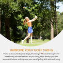 Orange Whip Full-Sized Golf Swing Trainer Aid - for Improved Rhythm, Flexibility, Balance, Tempo, and Strength |Black/Orange|47"