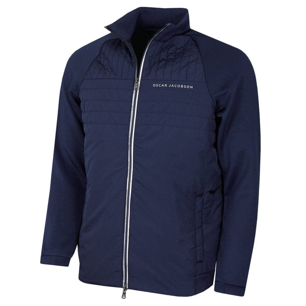 Oscar Jacobson Mens Harrington Padded Thermal Golf Jacket - Navy