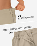 Outdoor Ventures Women's Quick Dry Shorts UPF 50+ Lightweight Shorts, Ladies Stretch Sports for Golf Brown