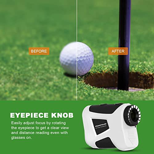 PeakPulse KB600AG Golf Rangefinder,600 Yards Golf Laser Rangefinder with Slope,High-Precision Golf Range Finder Devices with Magnet & 6X Magnification & Flag Pole Locking Vibration Function,3 Modes