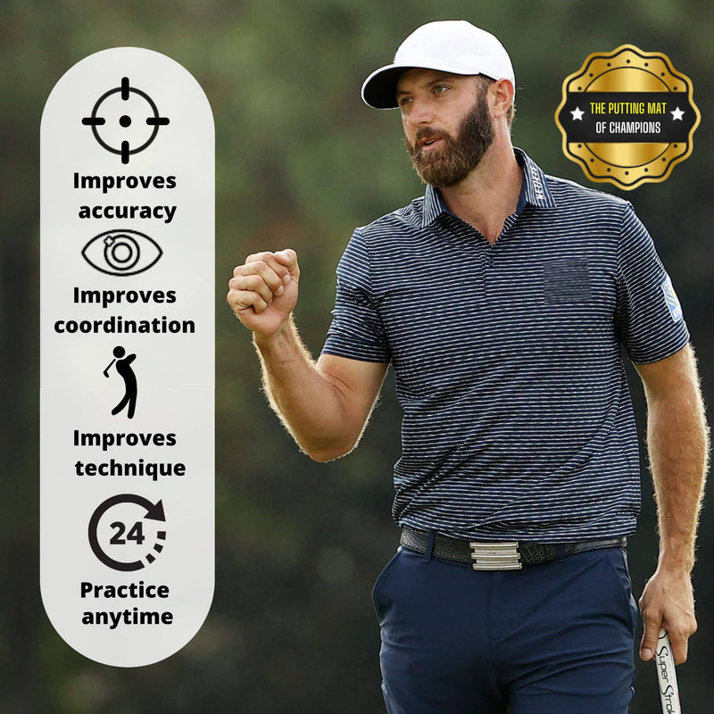 PERFECT PRACTICE Perfect Putting Mat - Official Putting Mat of Dustin Johnson