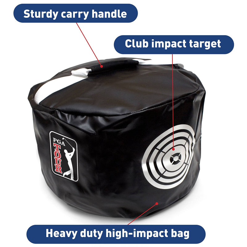 PGA TOUR Club Impact Golf Training Bag,Black, standard size