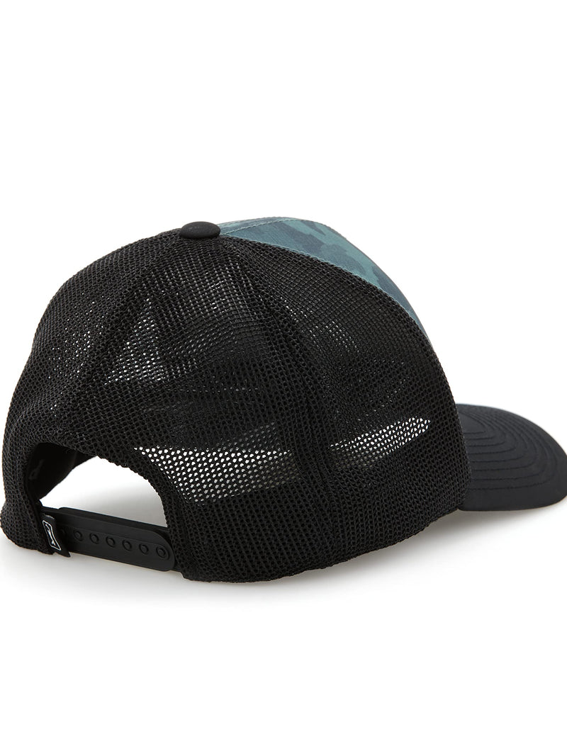 PGA Tour Men's Camo Trucker Style Golf Hat, Lightweight Mesh, Classic Baseball Cap, Pro Series Range, Duck Green