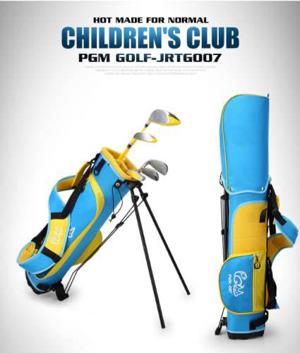 PGM 𝐉𝐮𝐧𝐢𝐨𝐫 𝐆𝐨𝐥𝐟 𝐂𝐥𝐮𝐛 𝐂𝐨𝐦𝐩𝐥𝐞𝐭𝐞 𝐒𝐞𝐭 for Children Kids, 3-5 Age Groups 5 Golf Clubs with Stand Bag and 2 Headcovers for Boys & Girls, Right Hand, Yellow