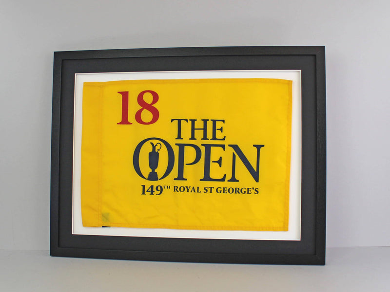 Flag Display Frame. Frame size: 45.5x60cm. Perfect for Golf Flags and other flag memorabilia | The Open | Golf Championship | The Masters (Walnut Frame)