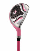 Precise X7 Junior Complete Golf Club Set for Children Kids - 3 Age Groups Boys & Girls - Right Hand & Left Hand! (Pink Ages 9-12, Left Hand)