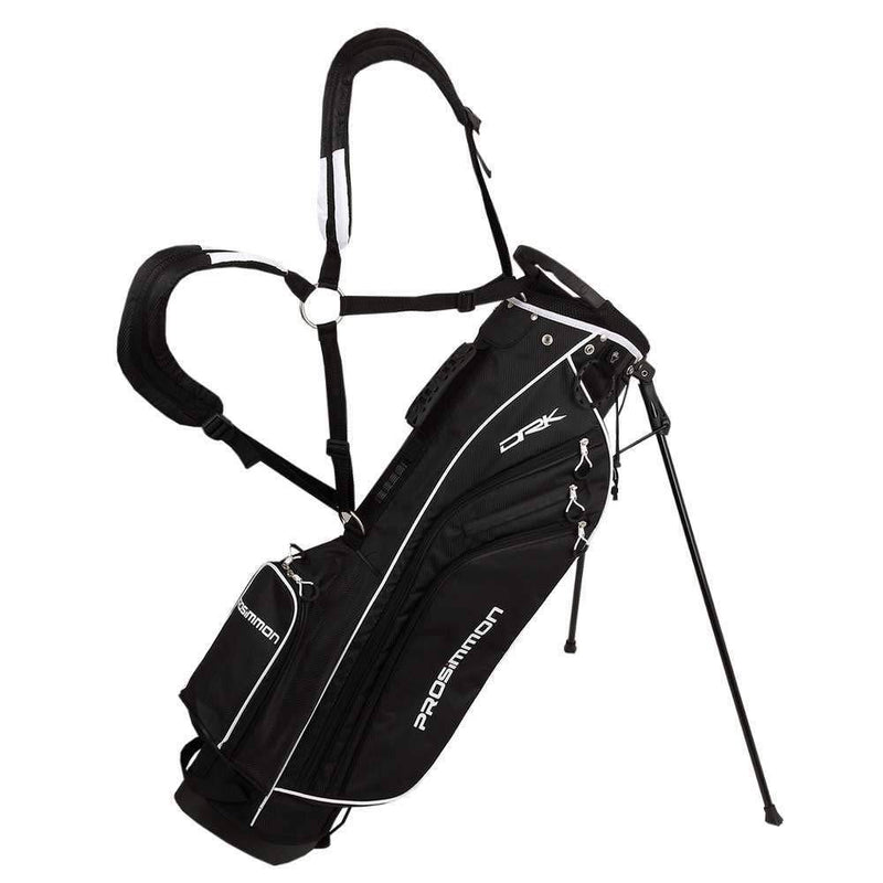 Prosimmon Golf DRK 7" Lightweight Golf Stand Bag with Dual Straps Black/White