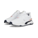 PUMA Women's GS-Fast WMNS Golf Shoe, White-Navy Blazer-Flamingo Pink