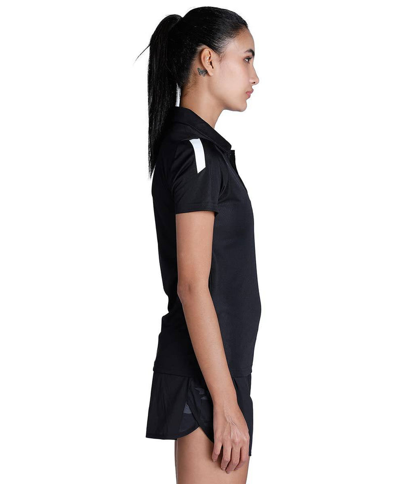 PUMA Women's teamLIGA Sideline Polo W Shirt, Puma Black-puma White