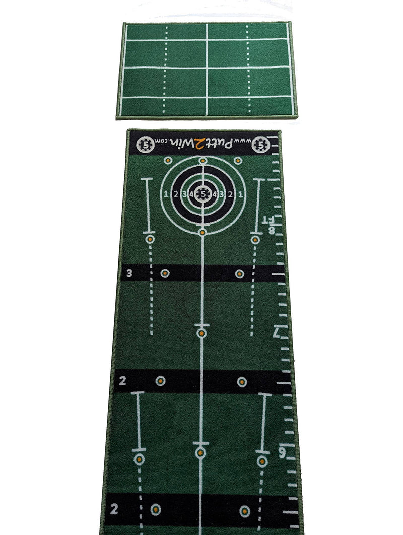 Putt2Win Pro Golf Putting Mat with Putting Games, Practice Training Aids, Golf Chipping Mat & Putting Mirror. 4 Multi Player Golf Games for Kids & Adults to Improve Putting & Chipping Great Golf Gift