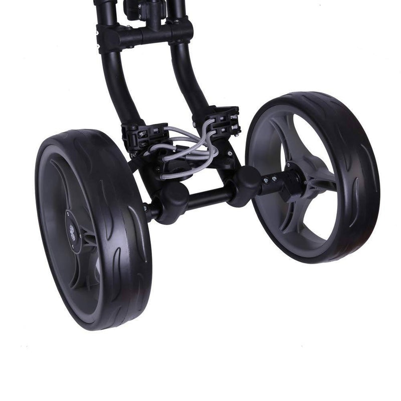 Ram Golf Deluxe FX 4 Wheel Golf Trolley - Black/Silver