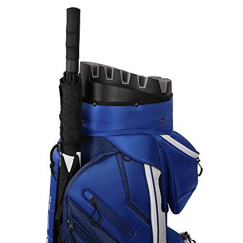 Ram Golf Premium Trolley Bag with 14 Way Molded Organizer Divider Top Black/Blue