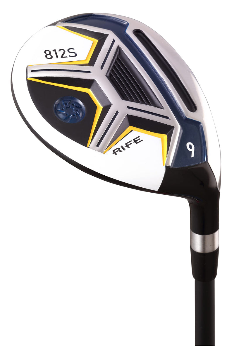 Senior Men's Rife 812s Offset 9 Wood Golf Club, Right Handed Senior Flex with Men's Senior Size Black Pro Velvet Grips