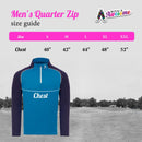 Royal & Awesome Men's Golf Quarter Zip Jumper – Blue/Navy