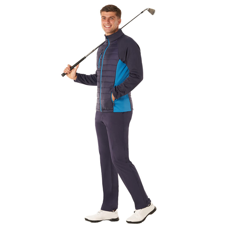 Royal & Awesome Navy and Blue Hybrid Quilted Golf Jacket