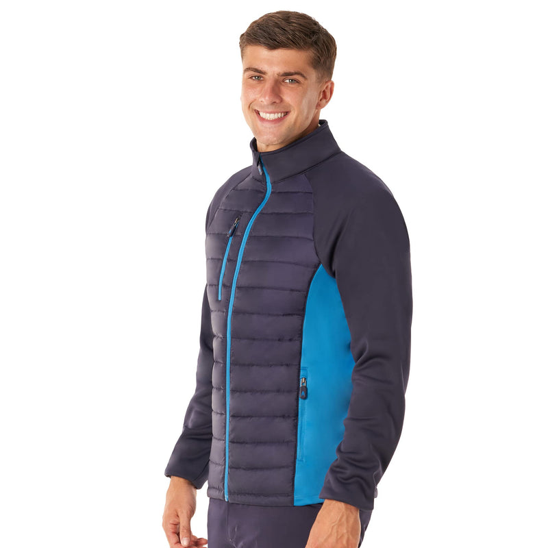 Royal & Awesome Navy and Blue Hybrid Quilted Golf Jacket