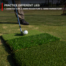 Rukket 3pc Golf Net Bundle, 10x7ft Haack Golf Hitting Net, Tri Turf Mat & Carry Bag, Practice Driving Indoor and Outdoor, Golfing at Home Swing Training Aids by SEC Coach Chris Haack