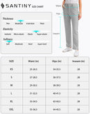 SANTINY Women's Golf Pants with 5 Pockets High Waisted Quick Dry Stretch Pants for Women Travel Work Casual, Grey
