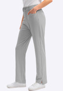 SANTINY Women's Golf Pants with 5 Pockets High Waisted Quick Dry Stretch Pants for Women Travel Work Casual, Grey