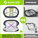 SAPLIZE Golf Chipping Net, with Foldable Hitting Mat, Golf Balls and Bamboo Golf Tees for Indoor/Outdoor/Backyard Practice