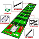SAPLIZE Golf Putting Mat, Visible Trajectory Tracing, Multiple Training Modes, with Putting Alignment Mirror and Adjustable Green Slopes, Putting Green Matt for Indoors and Outdoors