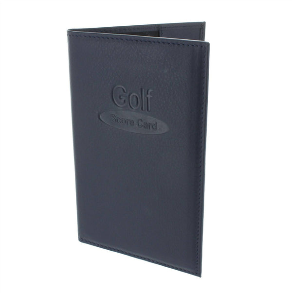 Soft Leather Golf Scorecard Holder 2315 Navy