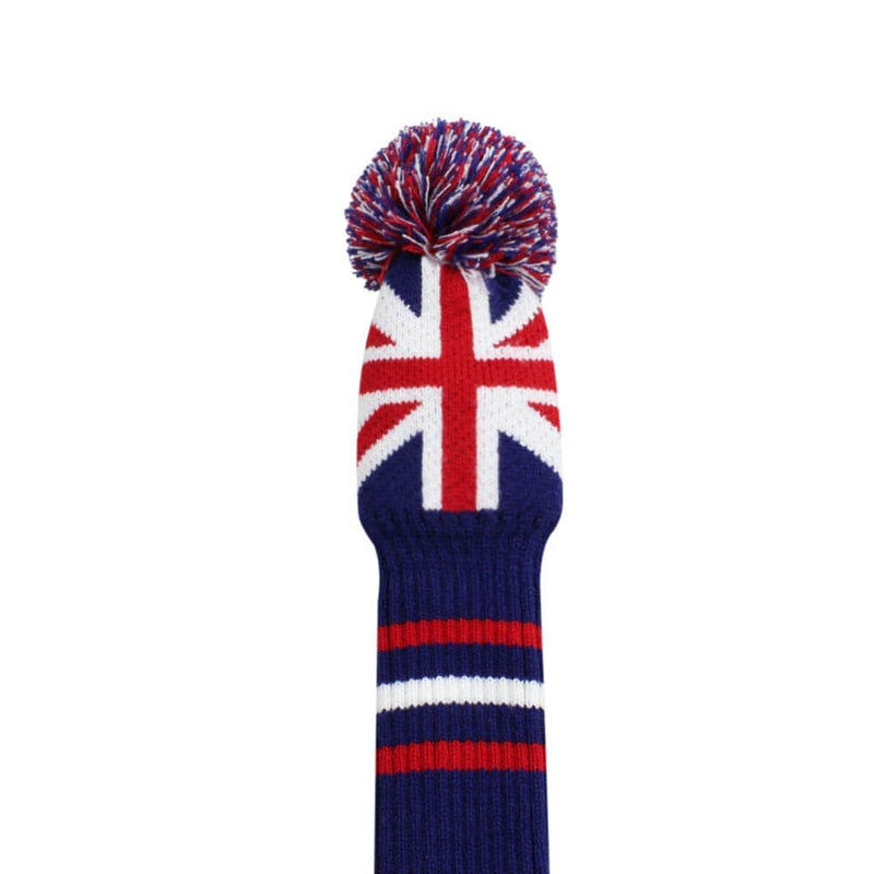 Knit Driver Woods Golf Club Head Cover, 1pcs Pack, Fit Driver(460cc), with Rotating Number Tag (UK Stripes)