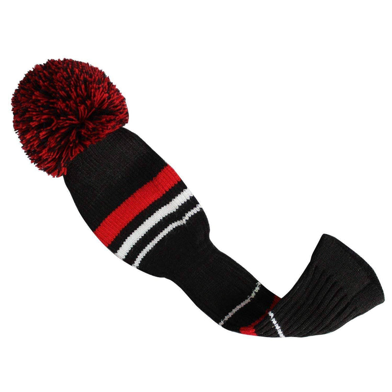 Knit Hybrid Golf Club Covers Fits Hybrids/UT Classical Fine Stripes with Long Neck Funny and Fresh Colors (Red Warning)