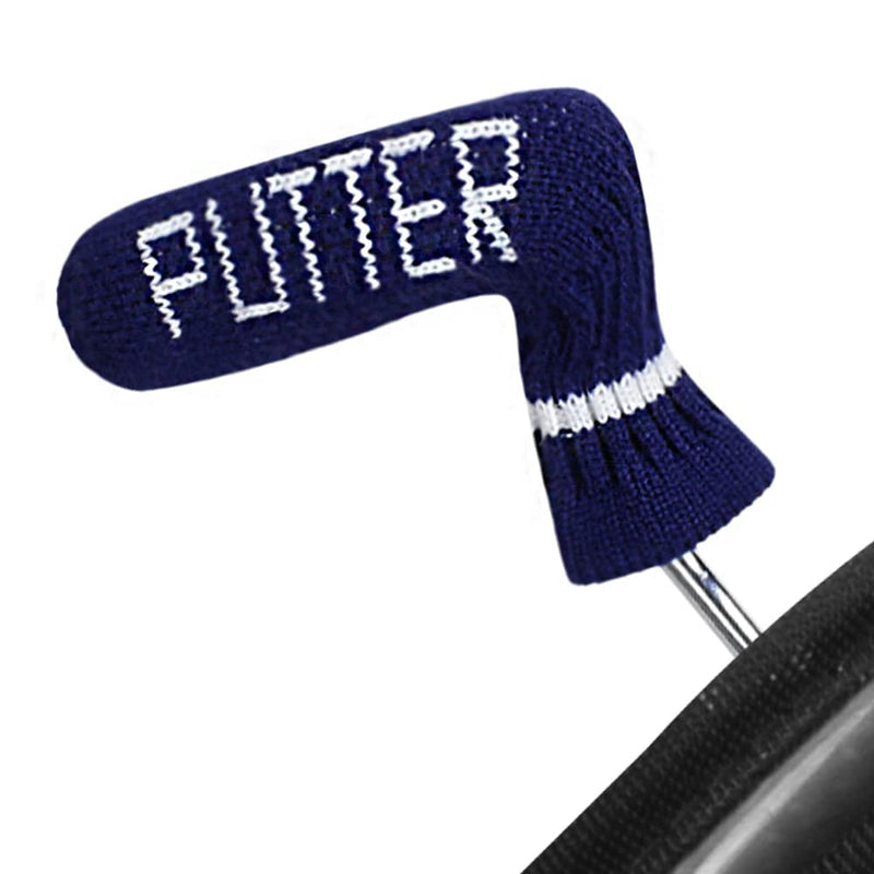 Navy Blue Golf Blade Putter Cover,1 Piece in Pack, Double Layers knit, Fits Blade Putters Cute and Soft Acrylic Fabric