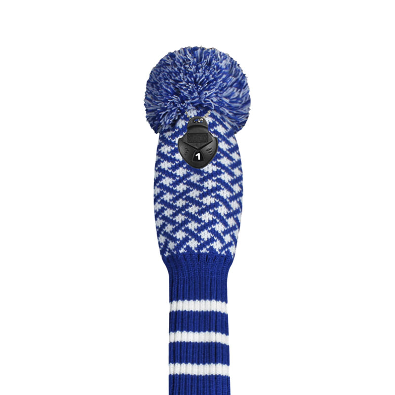 Scott Edward Knitted Golf Head Covers 4PCS Handmade Fit Well for Driver and Fairway Woods with Long Neck Pom Pom Golf Club Headcovers Set Colorful Multiple Colors