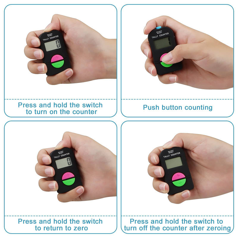 SDARMING Clicker Electronic Counter, 4 Digit Hand Tally Counters Add/Subtract for counting, golf scoring (1 PCS)