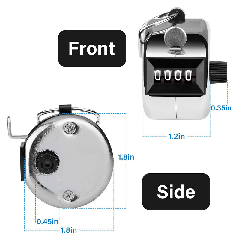 SDARMING tally counter, 4-digit clicker counter, Metal hand tally counters clicker for counting, golf scoring