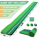 SENSECLUB Golf Pong Putting Game, Putting Green Indoor Golf Putting Game Set, Backyard Golf Party Game - Includes 8.5 x1 Golf Putting Mat